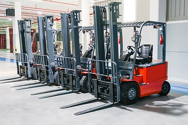 Forklift loader pallet stacker truck equipment at warehouse